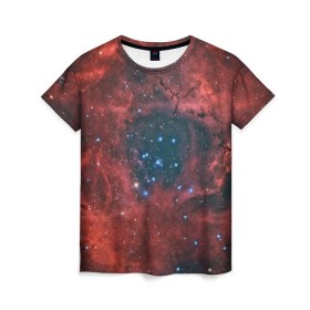 Женская футболка 3D с принтом Галактика в Екатеринбурге, 100% полиэфир ( синтетическое хлопкоподобное полотно) | прямой крой, круглый вырез горловины, длина до линии бедер | вселенная | галактика | звёзды | комета | космос | метеориты | метеоры | млечный путь | орбита | планеты | солнечная система