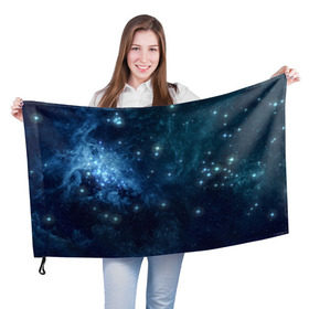 Флаг 3D с принтом Слияние галактик в Екатеринбурге, 100% полиэстер | плотность ткани — 95 г/м2, размер — 67 х 109 см. Принт наносится с одной стороны | вселенная | галактика | звёзды | комета | космос | метеориты | метеоры | созвездия