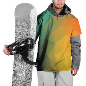 Накидка на куртку 3D с принтом LowPoly Gradient в Екатеринбурге, 100% полиэстер |  | colors | gradient | lowpoly | poly | градиент | цвета