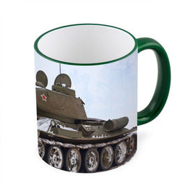 Кружка 3D с принтом Танк т34-85 в Екатеринбурге, керамика | ёмкость 330 мл | 34 85 | армия | танк