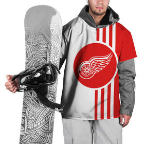Накидка на куртку 3D с принтом Детройт Ред Уингз в Екатеринбурге, 100% полиэстер |  | детройт | нхл | ред уингз | хоккей