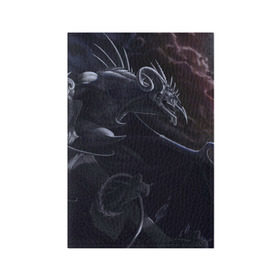 Обложка для паспорта матовая кожа с принтом Горгулья в Екатеринбурге, натуральная матовая кожа | размер 19,3 х 13,7 см; прозрачные пластиковые крепления | горгулья | демон | дьявол | тьма | черная