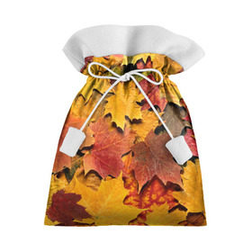 Подарочный 3D мешок с принтом Осень на дворе в Екатеринбурге, 100% полиэстер | Размер: 29*39 см | бордовый | жёлтый | красный | листва | листья