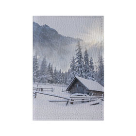 Обложка для паспорта матовая кожа с принтом Зима в Екатеринбурге, натуральная матовая кожа | размер 19,3 х 13,7 см; прозрачные пластиковые крепления | вьюга | горы | зима | лес | метель | мороз | пейзаж | природа | пурга | снег | снегопад | сосулька | стужа | сугроб | холод