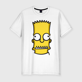 Мужская футболка премиум с принтом Bart Simpson в Екатеринбурге, 92% хлопок, 8% лайкра | приталенный силуэт, круглый вырез ворота, длина до линии бедра, короткий рукав | 