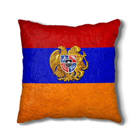 Подушка 3D с принтом Армения в Екатеринбурге, наволочка – 100% полиэстер, наполнитель – холлофайбер (легкий наполнитель, не вызывает аллергию). | состоит из подушки и наволочки. Наволочка на молнии, легко снимается для стирки | армения | армянин | армянский | национальный | нация | флаг | флаги