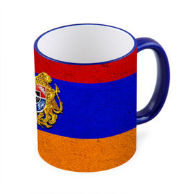 Кружка 3D с принтом Армения в Екатеринбурге, керамика | ёмкость 330 мл | Тематика изображения на принте: армения | армянин | армянский | национальный | нация | флаг | флаги
