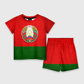 Детский костюм с шортами 3D с принтом Белоруссия в Екатеринбурге,  |  | Тематика изображения на принте: беларус | беларусь | белорус | белоруссия | белорусский | национальный | нация | флаг | флаги
