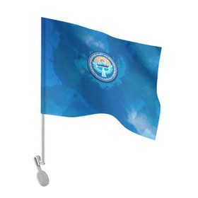 Флаг для автомобиля с принтом Киргизия герб в Екатеринбурге, 100% полиэстер | Размер: 30*21 см | герб | киргиз | киргизия | киргизский | кыргызстан | национальный | нация | флаг | флаги