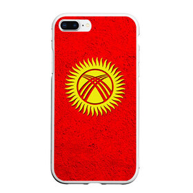 Чехол для iPhone 7Plus/8 Plus матовый с принтом Киргизия в Екатеринбурге, Силикон | Область печати: задняя сторона чехла, без боковых панелей | Тематика изображения на принте: киргиз | киргизия | киргизский | кыргызстан | национальный | нация | флаг | флаги