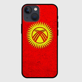 Чехол для iPhone 13 mini с принтом Киргизия в Екатеринбурге,  |  | киргиз | киргизия | киргизский | кыргызстан | национальный | нация | флаг | флаги