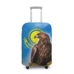 Чехол для чемодана 3D с принтом Беркут в Екатеринбурге, 86% полиэфир, 14% спандекс | двустороннее нанесение принта, прорези для ручек и колес | беркут | казах | казахский | казахстан | национальный | нация | республика | рк | флаг | флаги
