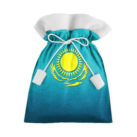 Подарочный 3D мешок с принтом Флаг Казахстана в Екатеринбурге, 100% полиэстер | Размер: 29*39 см | казах | казахский | казахстан | национальный | нация | республика | рк | флаг | флаги