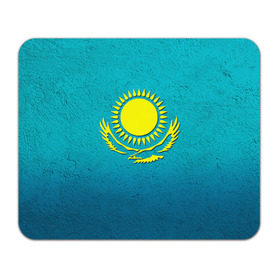 Коврик прямоугольный с принтом Флаг Казахстана в Екатеринбурге, натуральный каучук | размер 230 х 185 мм; запечатка лицевой стороны | казах | казахский | казахстан | национальный | нация | республика | рк | флаг | флаги