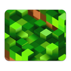 Коврик прямоугольный с принтом Minecraft в Екатеринбурге, натуральный каучук | размер 230 х 185 мм; запечатка лицевой стороны | green | зеленый