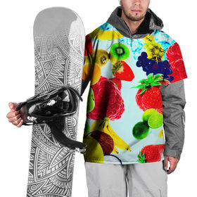 Накидка на куртку 3D с принтом Коктейль в Екатеринбурге, 100% полиэстер |  | Тематика изображения на принте: лето | фрукты | цветной | ягоды | яркий