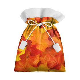 Подарочный 3D мешок с принтом Кленовые листья в Екатеринбурге, 100% полиэстер | Размер: 29*39 см | дары осени | жёлтый | золотой | клён | краски | красный | красота | листва | листья | наряд | оранжевый | осень | покров | природа
