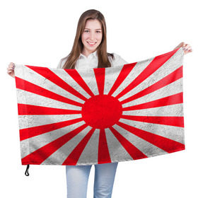 Флаг 3D с принтом Япония в Екатеринбурге, 100% полиэстер | плотность ткани — 95 г/м2, размер — 67 х 109 см. Принт наносится с одной стороны | Тематика изображения на принте: country | japan | государство | страна | флаг | флаги | япония