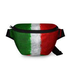 Поясная сумка 3D с принтом Италия в Екатеринбурге, 100% полиэстер | плотная ткань, ремень с регулируемой длиной, внутри несколько карманов для мелочей, основное отделение и карман с обратной стороны сумки застегиваются на молнию | country | italy | государство | италия | страна | флаг | флаги