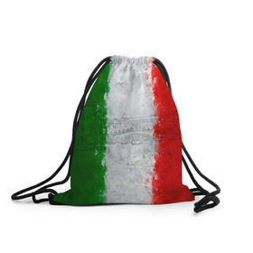 Рюкзак-мешок 3D с принтом Италия в Екатеринбурге, 100% полиэстер | плотность ткани — 200 г/м2, размер — 35 х 45 см; лямки — толстые шнурки, застежка на шнуровке, без карманов и подкладки | country | italy | государство | италия | страна | флаг | флаги