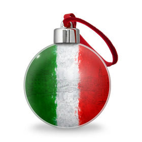 Ёлочный шар с принтом Италия в Екатеринбурге, Пластик | Диаметр: 77 мм | country | italy | государство | италия | страна | флаг | флаги