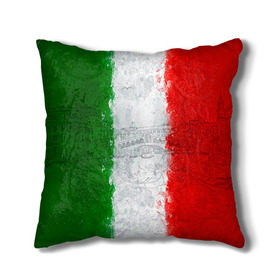 Подушка 3D с принтом Италия в Екатеринбурге, наволочка – 100% полиэстер, наполнитель – холлофайбер (легкий наполнитель, не вызывает аллергию). | состоит из подушки и наволочки. Наволочка на молнии, легко снимается для стирки | country | italy | государство | италия | страна | флаг | флаги