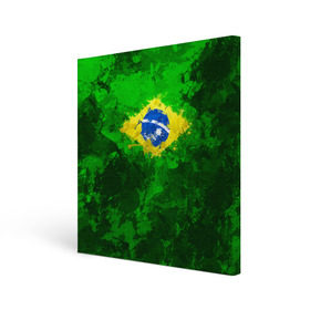 Холст квадратный с принтом Бразилия в Екатеринбурге, 100% ПВХ |  | Тематика изображения на принте: brazil | country | бразилия | государство | страна | флаг | флаги