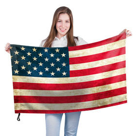 Флаг 3D с принтом США в Екатеринбурге, 100% полиэстер | плотность ткани — 95 г/м2, размер — 67 х 109 см. Принт наносится с одной стороны | country | usa | америка | государство | соединённые штаты америки | страна | флаг | флаги | штаты