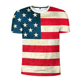 Мужская футболка 3D спортивная с принтом США в Екатеринбурге, 100% полиэстер с улучшенными характеристиками | приталенный силуэт, круглая горловина, широкие плечи, сужается к линии бедра | country | usa | америка | государство | соединённые штаты америки | страна | флаг | флаги | штаты