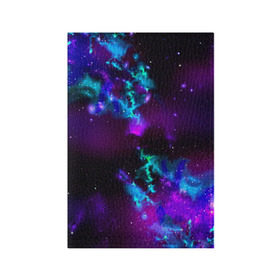 Обложка для паспорта матовая кожа с принтом Звездное небо в Екатеринбурге, натуральная матовая кожа | размер 19,3 х 13,7 см; прозрачные пластиковые крепления | Тематика изображения на принте: вселенная | галактика | звезды | планеты | туманность