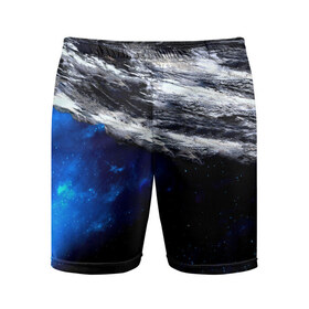 Мужские шорты 3D спортивные с принтом Астероид в Екатеринбурге,  |  | вселенная | галактика | звезды | планеты | туманность