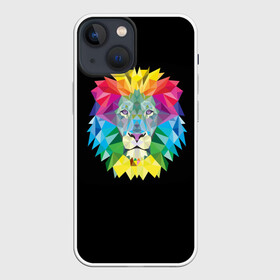 Чехол для iPhone 13 mini с принтом Lion color в Екатеринбурге,  |  | lion | голова животного | кот | кошка | лев | цвет