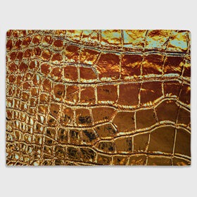 Плед 3D с принтом Золотая кожа в Екатеринбурге, 100% полиэстер | закругленные углы, все края обработаны. Ткань не мнется и не растягивается | металлик | текстура