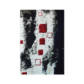 Обложка для паспорта матовая кожа с принтом Штриховка в Екатеринбурге, натуральная матовая кожа | размер 19,3 х 13,7 см; прозрачные пластиковые крепления | Тематика изображения на принте: абстракция | абстракция красок | брызги | краска | штрихи