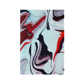 Обложка для паспорта матовая кожа с принтом Разводы в Екатеринбурге, натуральная матовая кожа | размер 19,3 х 13,7 см; прозрачные пластиковые крепления | Тематика изображения на принте: краска | цветные