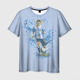 Мужская футболка 3D с принтом Лео Месси в Екатеринбурге, 100% полиэфир | прямой крой, круглый вырез горловины, длина до линии бедер | Тематика изображения на принте: barselona | messi | аргентина | барселона | месси | футбол