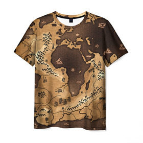 Мужская футболка 3D с принтом Карта мира в Екатеринбурге, 100% полиэфир | прямой крой, круглый вырез горловины, длина до линии бедер | world3d | география | карта | мир | популярные | прикольные