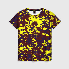 Женская футболка 3D с принтом Полевой(пиксели) в Екатеринбурге, 100% полиэфир ( синтетическое хлопкоподобное полотно) | прямой крой, круглый вырез горловины, длина до линии бедер | camo | камо | камуфляж | цветной | яркий