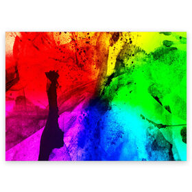 Поздравительная открытка с принтом Grunge paint в Екатеринбурге, 100% бумага | плотность бумаги 280 г/м2, матовая, на обратной стороне линовка и место для марки
 | абстракция | абстракция красок | арт | брызги | краска | цветные