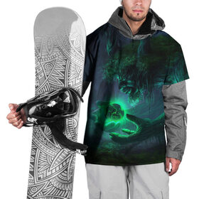 Накидка на куртку 3D с принтом Лесной дух в Екатеринбурге, 100% полиэстер |  | арт | волшебство | дерево | лесной дух | сфера