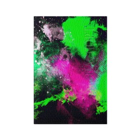 Обложка для паспорта матовая кожа с принтом Брызги красок в Екатеринбурге, натуральная матовая кожа | размер 19,3 х 13,7 см; прозрачные пластиковые крепления | Тематика изображения на принте: кляксы | разноцветный | яркий