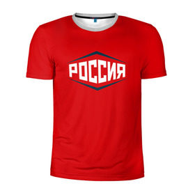 Мужская футболка 3D спортивная с принтом Россия в Екатеринбурге, 100% полиэстер с улучшенными характеристиками | приталенный силуэт, круглая горловина, широкие плечи, сужается к линии бедра | 2016 | олимпиада | ретро | россия | сборная | сборная россии | советский союз | ссср