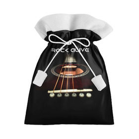 Подарочный 3D мешок с принтом ROCK ALIVE в Екатеринбурге, 100% полиэстер | Размер: 29*39 см | Тематика изображения на принте: rock | рок | рок жив | рок музыка | русский рок