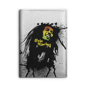 Обложка для автодокументов с принтом Bob Marley в Екатеринбурге, натуральная кожа |  размер 19,9*13 см; внутри 4 больших “конверта” для документов и один маленький отдел — туда идеально встанут права | bob marley | боб марли | музыка | регги | ямайка