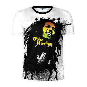 Мужская футболка 3D спортивная с принтом Bob Marley в Екатеринбурге, 100% полиэстер с улучшенными характеристиками | приталенный силуэт, круглая горловина, широкие плечи, сужается к линии бедра | bob marley | боб марли | музыка | регги | ямайка