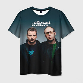 Мужская футболка 3D с принтом Chemical Brothers в Екатеринбурге, 100% полиэфир | прямой крой, круглый вырез горловины, длина до линии бедер | 