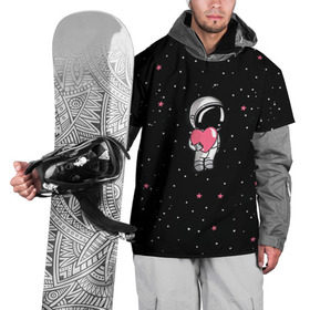 Накидка на куртку 3D с принтом Космонавт 4 в Екатеринбурге, 100% полиэстер |  | astro | moon | space monkey | star | stars | астронавт | звезды | земля | космонавт | космос | луна | скафандр