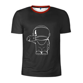 Мужская футболка 3D спортивная с принтом Космонавт 5 в Екатеринбурге, 100% полиэстер с улучшенными характеристиками | приталенный силуэт, круглая горловина, широкие плечи, сужается к линии бедра | astro | moon | space monkey | star | stars | астронавт | звезды | земля | космонавт | космос | луна | скафандр