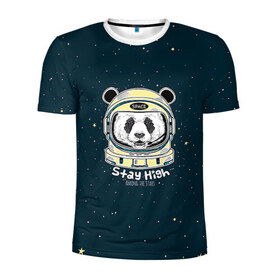 Мужская футболка 3D спортивная с принтом Космонавт 8 в Екатеринбурге, 100% полиэстер с улучшенными характеристиками | приталенный силуэт, круглая горловина, широкие плечи, сужается к линии бедра | astro | moon | space monkey | star | stars | астронавт | животные | звезды | земля | космонавт | космос | луна | скафандр
