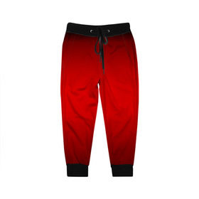Детские брюки 3D с принтом Hot-Rod в Екатеринбурге, 100% полиэстер | манжеты по низу, эластичный пояс регулируется шнурком, по бокам два кармана без застежек, внутренняя часть кармана из мелкой сетки | градиент | красный